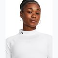 Moteriški treniruočių marškinėliai ilgomis rankovėmis Under Armour Authentics CG Mockneck white/black 5