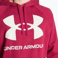 Vyriški Under Armour Rival Fleece Big Logo HD džemperiai su gobtuvais raudona ir balta 1357093 3