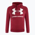 Vyriški Under Armour Rival Fleece Big Logo HD džemperiai su gobtuvais raudona ir balta 1357093 4