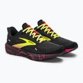 Brooks Launch 9 vyrų bėgimo bateliai juoda/rožinė/geltona 5