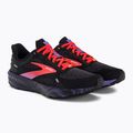 Moteriški bėgimo bateliai Brooks Launch 9 black/coral/purple 4