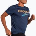 Vyriški bėgimo marškinėliai Brooks Distance 3.0 blue slate/br logo 3