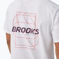 Vyriški bėgimo marškinėliai Brooks Graphic white/burgundy blaze/cosmic 4