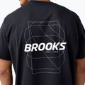 Vyriški bėgimo marškinėliai Brooks Graphic black/white/slate grey 4