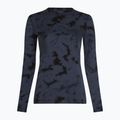 Moteriški termoaktyvūs marškinėliai ilgomis rankovėmis icebreaker Merino 200 Oasis Crewe Cloud Dye graphite/black 7