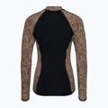 Moteriški plaukimo marškinėliai ilgomis rankovėmis Hurley Leopard Zip Front brown sugar 2