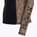 Moteriški plaukimo marškinėliai ilgomis rankovėmis Hurley Leopard Zip Front brown sugar 3