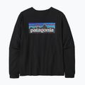 Moteriški marškinėliai ilgomis rankovėmis Patagonia P-6 Logo Responsibili-Tee black 4