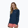 Moteriški trekingo marškinėliai Patagonia P-6 Logo Responsibili-Tee LS tidepool blue