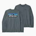 Vyriški žygio marškinėliai ilgomis rankovėmis Patagonia P-6 Logo Responsibili nouveau green 3