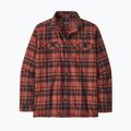 Vyriški marškiniai Patagonia Organic Cotton MW Fjord Flannel ice caps/burl red 4