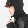 Vyriška hibridinė striukė Salomon Elixir Hybrid Hoodie Insulated deep black 3
