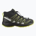 Salomon Xa Pro V8 Mid CSWP vaikiški trekingo batai juodi/deep lichen green/y 11
