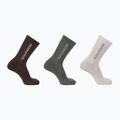 Kojinės Salomon Everyday Crew 3 poros silver cloud/sedona sage