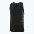 Vyriškas bėgimo tank topas Salomon Sense Aero Singlet GFX deep black 4