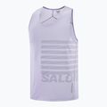 Vyriškas bėgimo tank topas Salomon Sense Aero Singlet GFX cosmic sky 5