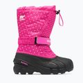 Sorel Flurry Print Girls fuchsia fizz/black vaikiški trekingo batai 8