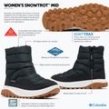 Moteriški žieminiai batai Columbia Snowtrot Mid black/sea salt 10