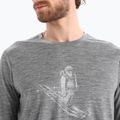 Vyriška Icebreaker Tech Lite II Skiing Yeti gritstone heather trekkinginė ilgomis rankovėmis 4