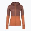 Moteriškas žygio džemperis icebreaker Merino 200 Realfleece Descender Zip Hoodie dusty clay