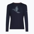 Vyriški ilgomis rankovėmis marškinėliai icebreaker Merino 200 Oasis Crewe SkiingYeti midnight navy 7