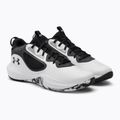 Under Armour Lockdown 6 vyriški krepšinio bateliai balta ir pilka 3025616-101 4