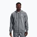 Vyriški Under Armour Essential Fleece Full Zip Hood Training Sweatshirt Grey 1373881