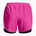 Under Armour Fly By 2.0 2N1 moterų bėgimo šortai rožinės spalvos 1356200-652 2