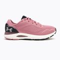 Under Armour Hovr Sonic 6 moterų bėgimo bateliai pink elixir/black/halo grey 2