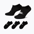 Nike Sportswear Everyday Essential kojinės 3 poros juodos/baltos 3