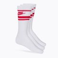 Nike Sportswear Everyday Essential treniruočių kojinės baltos ir raudonos spalvos DX5089-102