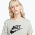 Moteriški marškinėliai Nike Sportswear Club Essentials Logo tamsiai pilki heather/black 4
