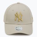 Moteriška kepuraitė su snapeliu New Era Metallic Logo 9Forty New York Yankees light beige 2