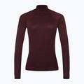 Moteriški termoaktyvūs marškinėliai Smartwool Thermal Merino Rib Turtleneck black cherry heather