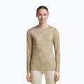 Moteriški marškinėliai ilgomis rankovėmis  icebreaker Merino 200 Oasis Crewe Moss Bloom cumin/undyed/aop