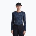 Moteriški marškinėliai ilgomis rankovėmis  icebreaker Merino 200 Oasis Crewe Moss Bloom navy/dawn/aop 5