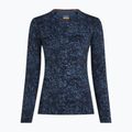 Moteriški marškinėliai ilgomis rankovėmis  icebreaker Merino 200 Oasis Crewe Moss Bloom navy/dawn/aop 7