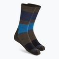 Smartwool Everyday Blocked Stripe Crew žalios-mėlynos trekingo kojinės SW001940D11
