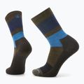Smartwool Everyday Blocked Stripe Crew žalios-mėlynos trekingo kojinės SW001940D11 4