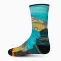 Smartwool Hike Light Cushion Great Excursion Print Crew trekingo kojinės mėlynos/geltonos SW001987150 2