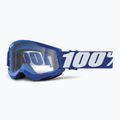 Vaikiški dviračių akiniai 100 % Strata 2 Junior blue/clear 5