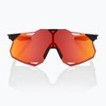 Akiniai nuo saulės 100 % Hypercraft XS soft tact black/hiper red multilayer mirror 2