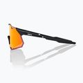 Akiniai nuo saulės 100 % Hypercraft XS soft tact black/hiper red multilayer mirror 3