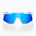 Akiniai nuo saulės 100 % Speedcraft matte white/hiper blue multilayer mirror 2