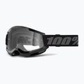 Vaikiški dviračių akiniai 100 % Strata 2 Junior black/clear 5