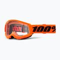 Vaikiški dviračių akiniai 100% Strata 2 Junior neon orange/clear