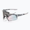 Akiniai nuo saulės 100 % Speedcraft polished translucent grey/rose gold mirror photochrom