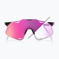 Akiniai nuo saulės 100 % Hypercraft gloss black/photochromic purple mirror 7