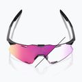 Akiniai nuo saulės 100 % Hypercraft gloss black/photochromic purple mirror 9