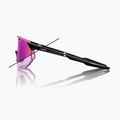 Akiniai nuo saulės 100 % Hypercraft SQ gloss black/photochromic purple mirror 9